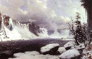 Hyppolyte Victor Sebron Winter at Niagara Falls USA oil painting artist